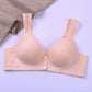 Ladies Underwear Cotton Front Buckle Bras Gathering Breast Lifting Tank Top Bras Without Steel Rings Large Size Breathable Thin Bras