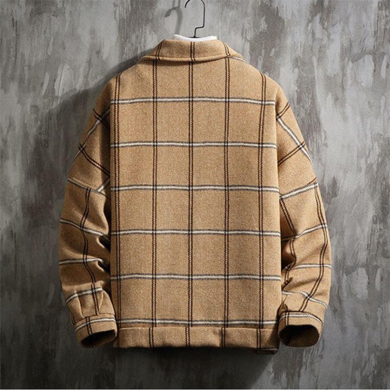 Autumn and Winter Woolen Jacket, Warm and Thick Tops, Trendy All-match Jacket for Young Men