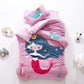 Children's Bed Set Autumn and Winter Double-sided Milk Velvet Three-piece Set Children's Nap Bedding Plus Velvet Thick Quilt Cover Pink Princess Style