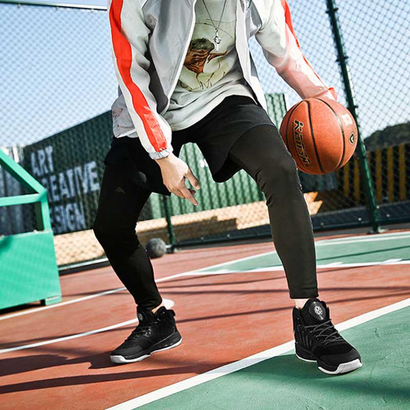 36-45 Men Mesh Sneakers Wear-resistant Basketball Shoes Deodorant Comfortable High-top Running Shoes