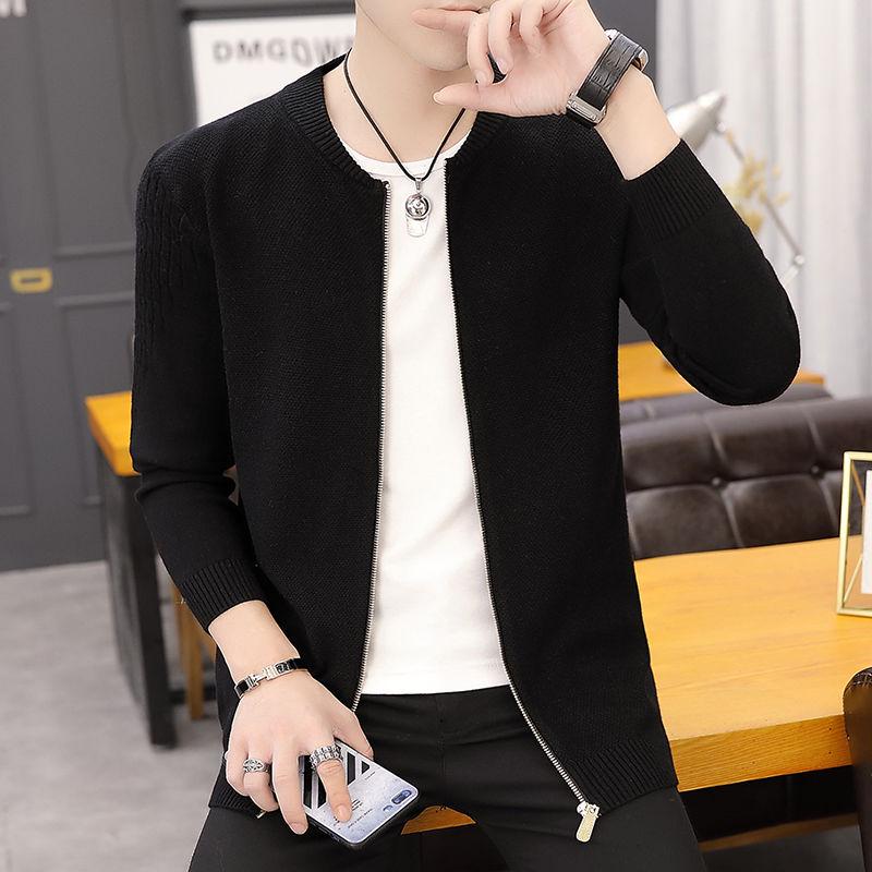 2019 Fashion Mens Sweater Male Cardigan Slim Fit Jumpers Knitwear Warm Autumn Casual Clothing Male