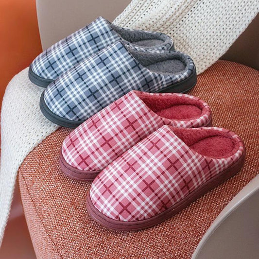 Winter Slippers Cotton Shoes for Women Plus Size Mens Slides Thick Warm Slipper