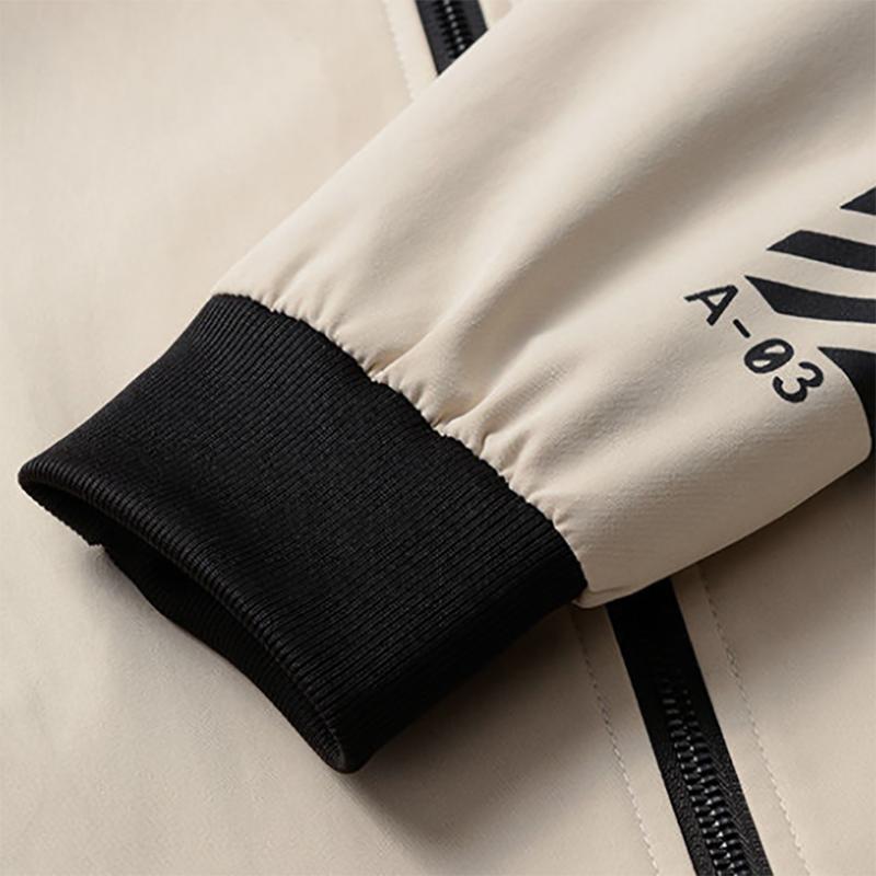 Stand-up Collar Baseball Uniform Jacket Men's Jacket Autumn and Winter Youth Korean Style Trend Solid Color Jacket