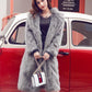 Winter Warm Faux Fox Fur Coat Thickened and Thin Long Fur Coat