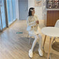 Pofulove Wind Loose Twist Sweet and Gentle  Sweater Long Sleeve Sweater Women Autumn and Winter