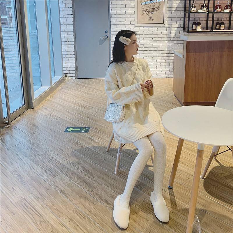 Pofulove Wind Loose Twist Sweet and Gentle  Sweater Long Sleeve Sweater Women Autumn and Winter