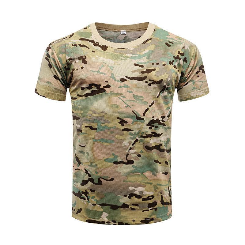 Summer Camouflage Quick-drying Breathable Loose Short-sleeved T-shirt