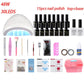 Gel Nail Polish Starter Kit 48W UV Lamp Nail Dryer Top Base Coat Manicure Tools Primer Nail Art Set