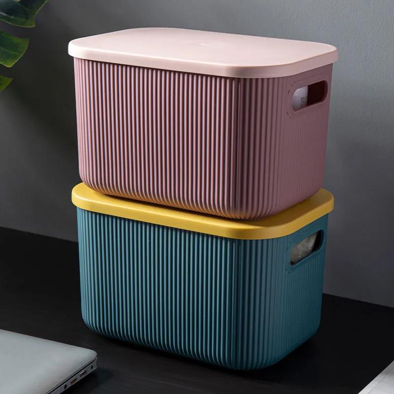 Household Plastic Season Clothing Storage Box Children's Toy Storage Box Creative Home with Cover Storage Box
