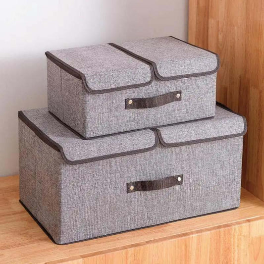 Cloth Storage Box Double Cover Storage Box Foldable Underwear Socks Book Storage Box