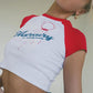 Summer Women's T-shirt Fresh and Sweet Round Neck Pullover Print Crop Top Mercury Raglan Graphic Y2K Tee