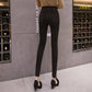 Womens Fashion Solid Color High Waist Jeans Ladies Elastic Slim Fit Casual Denim Pencil Pants