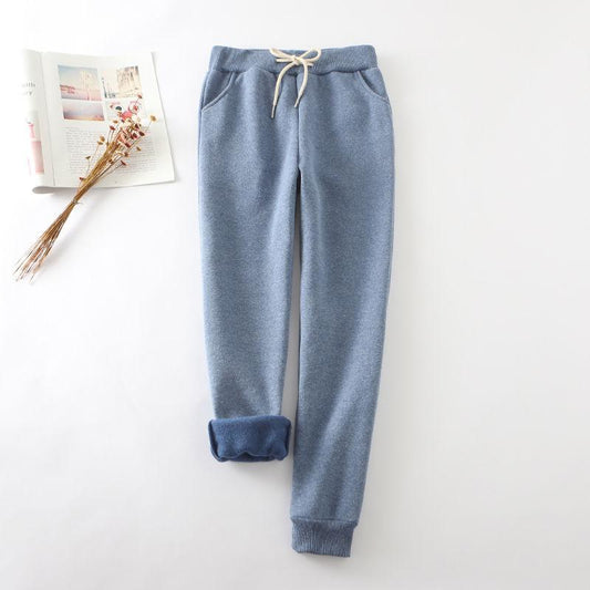 Winter Lamb Velvet Thick Sports Pants Women Plus Size Loose Cotton Casual Harem Pants