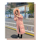 White Duck Down Jacket Women's Mid-length Fox Fur Large Fur Collar Loose Over The Knee Plus Down Thickened Women's Winter