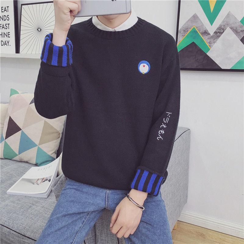 Men's Casual Sweater 2019 Autumn Winter Slim Fit Pullover Wool Cashmere Sweater Men Brand Clothes