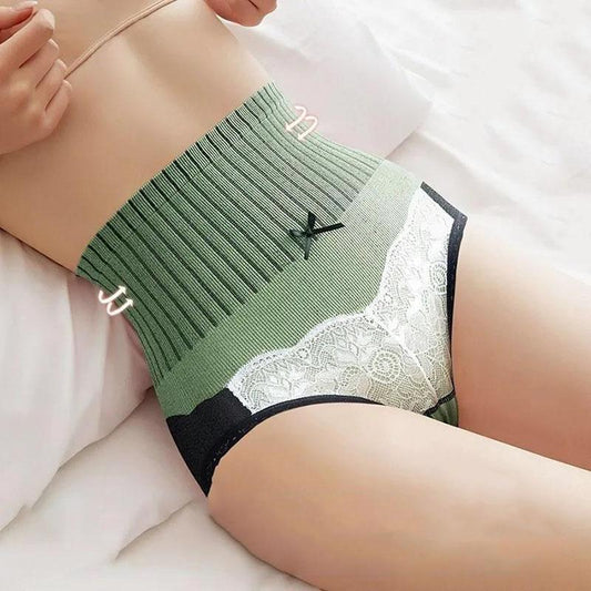 2 Packs of Women's Abdomen Pants Belly Shaping Waist Panties Graphene Crotch Antibacterial Body Shaping Pants