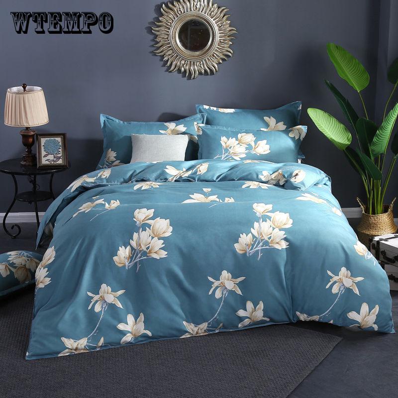 Pastoral Flowers Bedding Set Queen Size Cotton Soft Duvet Cover Set King Size  Bed Set Bedclothes