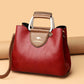 Genuine Leather Bag Women's Fashion Middle-aged Handbag Soft Leather Mother Shoulder Bag Cowhide Messenger Bag