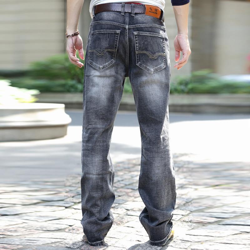 Mens Jeans Plus Size Loose Casual Straight Denim Pants Retro Gray Blue Baggy Streetwear Skateboard Jeans Trousers Male Jeans