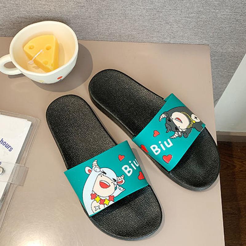 Slippers Female Summer Wear Cartoon Cute Korean Students All-match Home Non-slip Indoor Sandals and Slippers