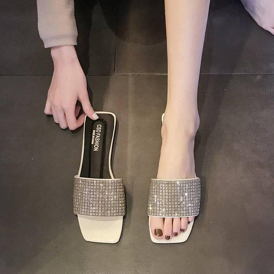 2020 Women Summer Home Slippers Flip Flops Peep Toe Sandals Glitter Sandals Platform Ladies Shoes Zapatos Mujer