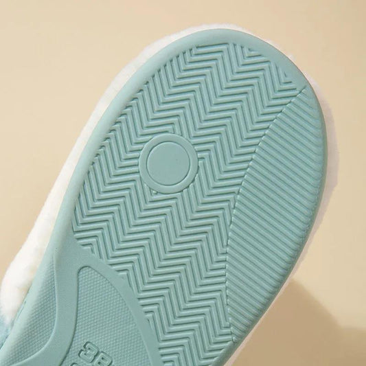Winter Home Indoor Warmth Couple Plush Household Non-slip Platform Confinement Shoes