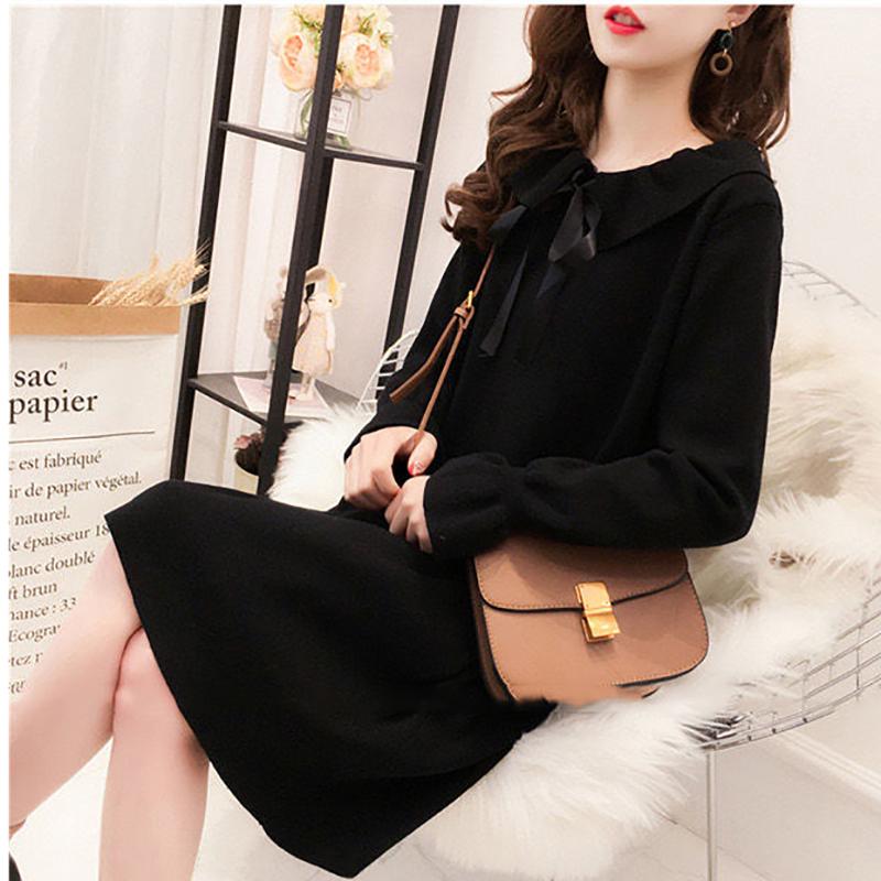 Pullover Women's Sweater Mid-length Loose Doll Collar Sweater