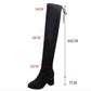 Women's Mid-heel High Boots Spring and Autumn Over The Knee Boots Thick Heel Women's Boots Winter Stretch Boots