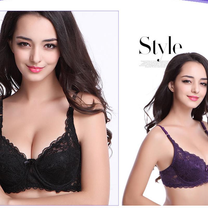 Lace Bra Ultra-thin Sexy Ladies No Sponge Comfortable Underwear Gather and Close Breast Bra Large Size Bra Sexy Underwear
