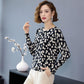 Autumn Winter 3D Printed Woolen Sweater Women O-neck Long Sleeve Warm Pullover Knit Wool Blend Jumper Tops