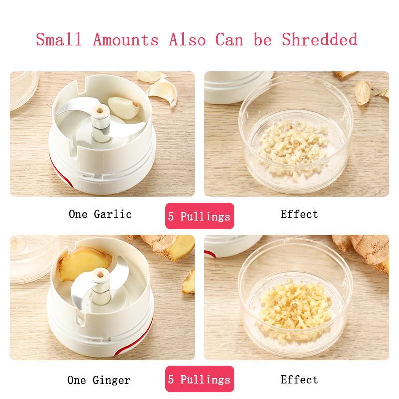 Mini Food Garlic Vegetable Grinder Chopper Mincer Crusher Press Meat Nut Pepper Onion Multi-function