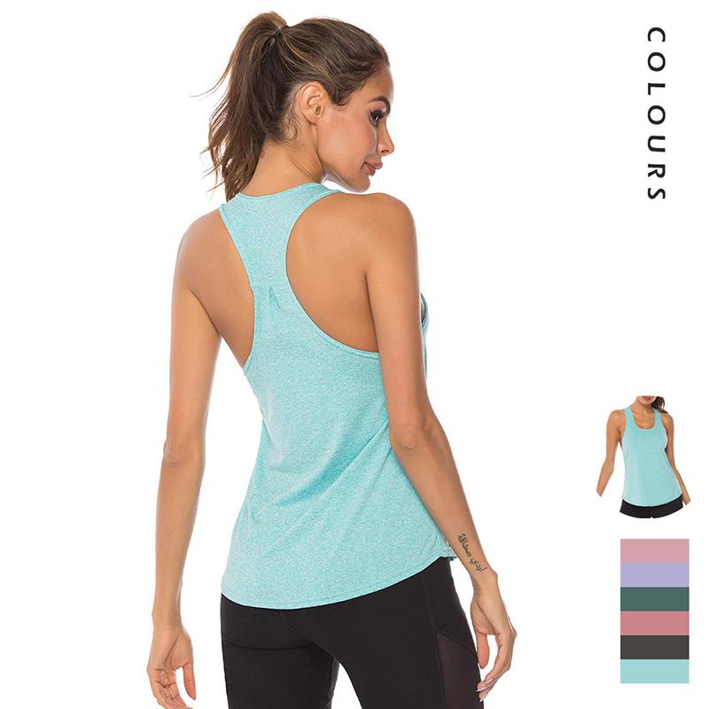 Women's Yoga Vest Moisture-wicking Vest Sports Underwear Loose Yoga Wear I-shaped Vest Running Top T-Shirt Plus Sized Clothes Tops for Women