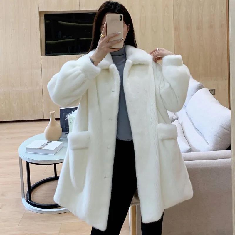 Winter Thicken Warm Fur Jacket Coat Women Casual  Lamb Faux Fur Overcoat Fluffy Cozy Loose Outerwear Female