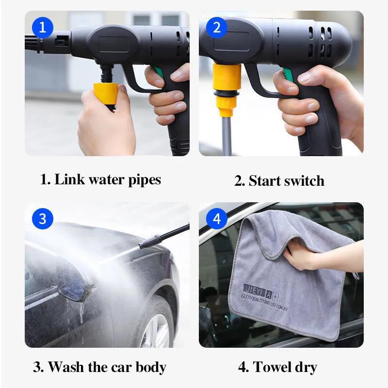 98VF Black Warrior Electric High Pressure Water Gun Wireless Car Wash Machine Portable Car Wash Machine
