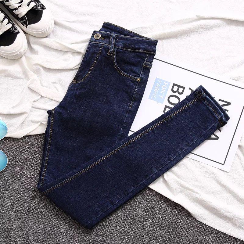 WTEMPO [Containing Cotton 80.6] Tight Feet Black Student Female Spring Cropped Pants High Waist Pants
