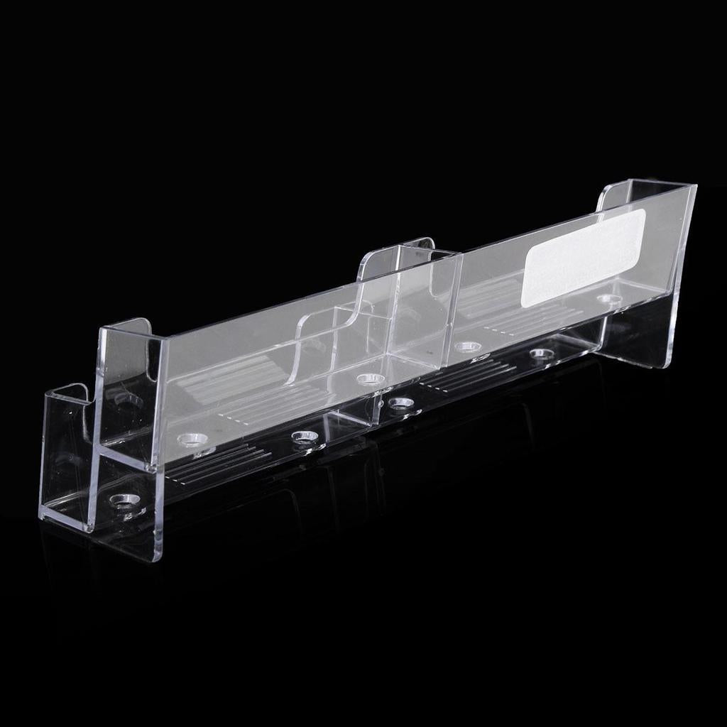 4 Pocket Business ID Card Holder Acrylic Desk Stand Display Desktop Office Home