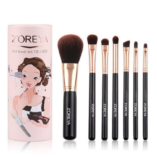 7pcs Iron Boxed Makeup Brush Set Beauty Tool Portable