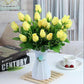 Single Fake Flower Simulation Bouquet Plastic Flower Rose Flower Small Bunch Fabric Decoration Flower Arrangement Flower Silk Flower