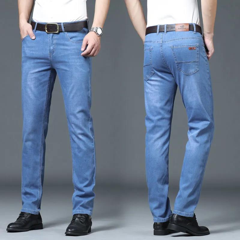 Spring and Autumn Elastic Jeans Men's Loose Casual Large Size All-match Jeans