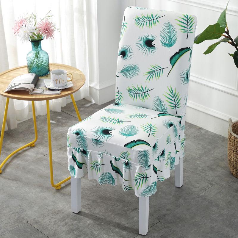 Chair Cover Spandex Printing Dining Chair Slipcover Modern Removable Anti-dirty Kitchen Seat Case