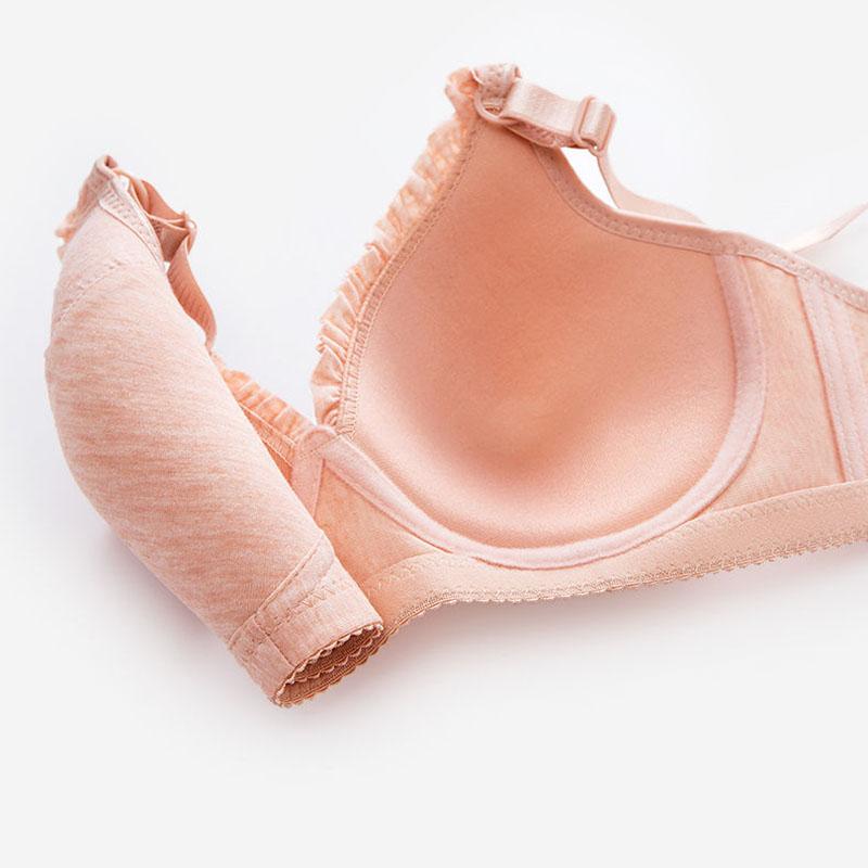 Thin Underwear Without Rims Gather Sexy Comfortable Breathable Bra Young Ladies Small Chest Jacquard Bra
