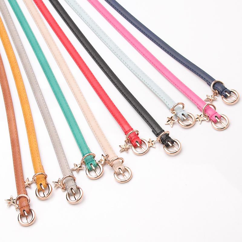 Ladies Star Pendant Decorative Thin Belt Fashion Belt Female Student Belt