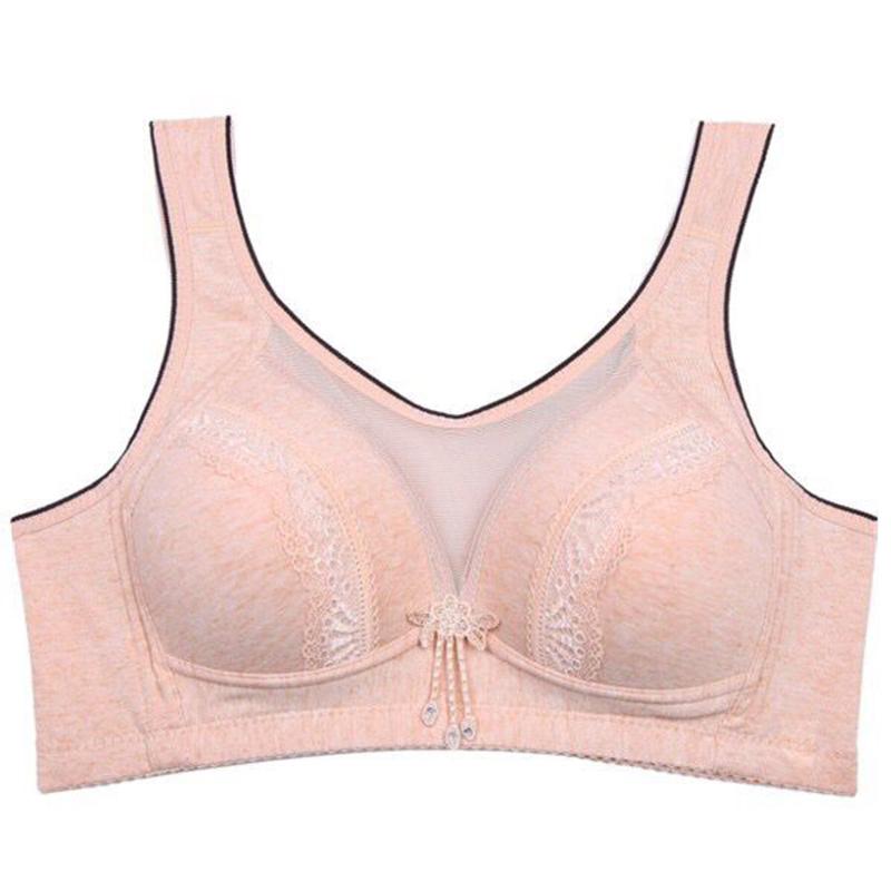 Comfortable Solid Color Cotton Thin Waistcoat Without Steel Ring Gathered Bra Large Size Full Cup Tube Top Underwear Thin and Breathable