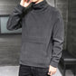 Half High Collar Sweater Men's Winter Plus Velvet Thick Warm and Comfortable Jacket Autumn and Winter