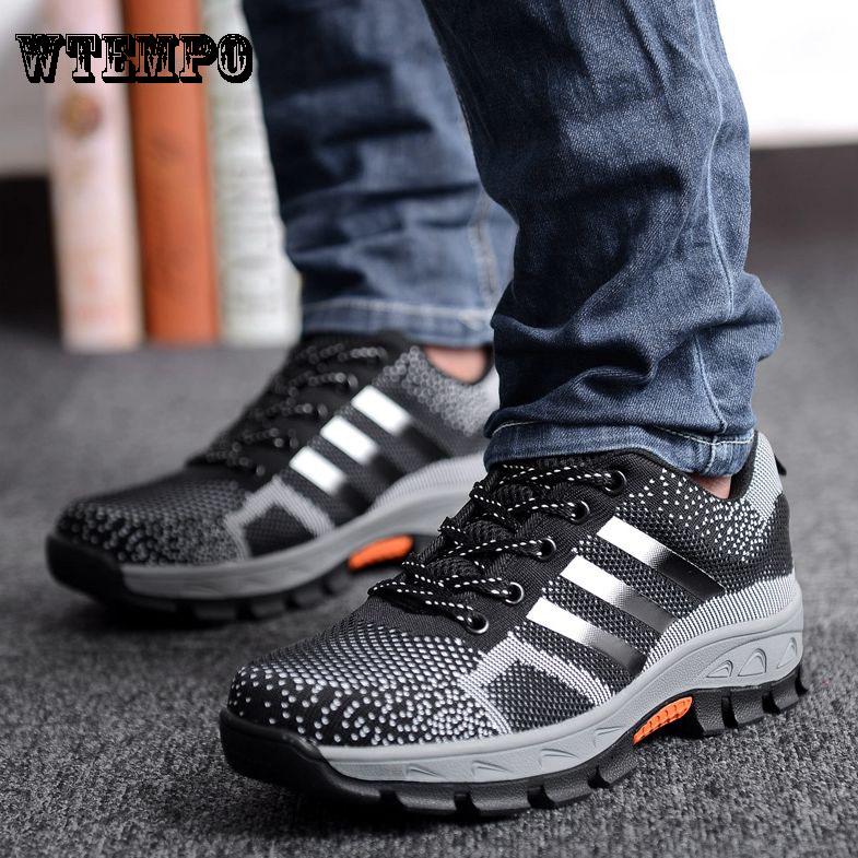 Good Stab-resistant shoes wear-resistant head layer steel shoes rubber sole shoes anti-smash shoes
