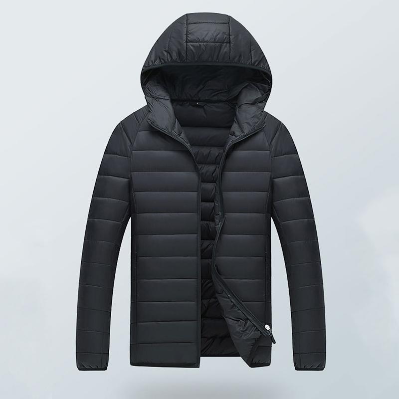 Light Down Jacket Casual Parkas Thicken Warm Winter Jackets and Coats Hooded Slim Windbreaker Outwear