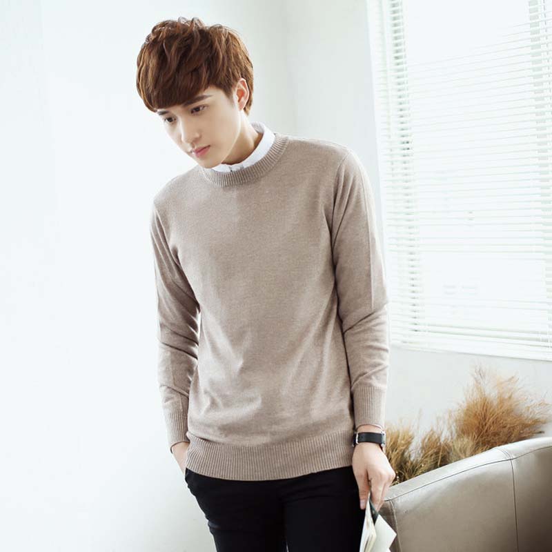 Men Fashion Pullovers Slim Fit Warm Sweater Jumpers Knitwear Autumn Winter O-Neck Clothes