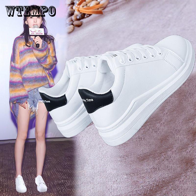Women Platform Creepers White Flat Student Girls Sport Shoes Sneakers