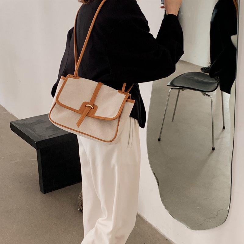 Women Canvas Crossbody Bags Travel Casual Large Daily Shoulder Handbag Simple Large Capacity