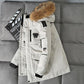 Winter Parka Men's Coat Long Oversize Real Fur Hood Military Army Male Jackets Padded Fleece Cloths